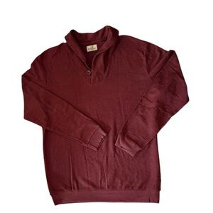 Marine Layer Shawl Neck Button Pullover Sweatshirt Sz L